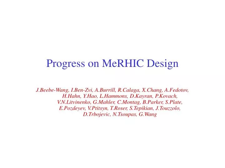 progress on merhic design