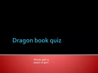 Dragon book quiz