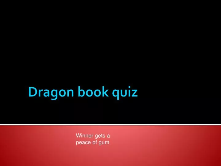 dragon book quiz