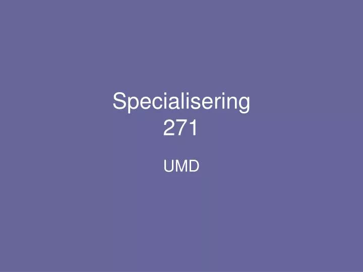 specialisering 271