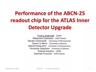 Performance of the ABCN-25 readout chip for the ATLAS Inner Detector Upgrade