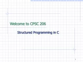 Welcome to CPSC 206