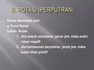 b rotasi perputran