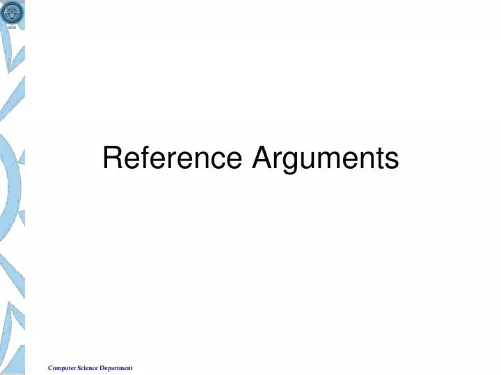 reference arguments