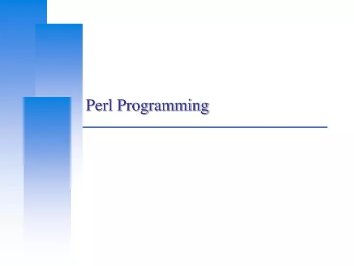 perl programming
