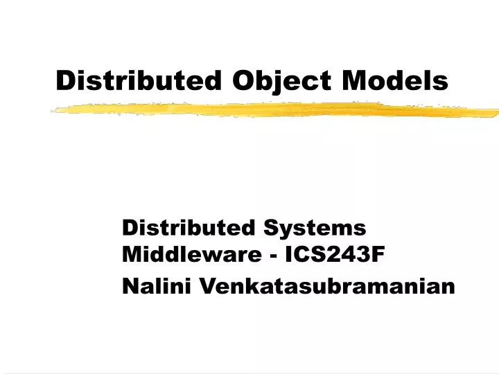 distributed object models