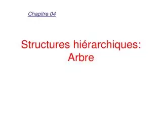 structures hi rarchiques arbre