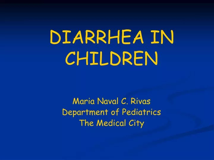 diarrhea in children