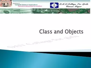 Class and Objects