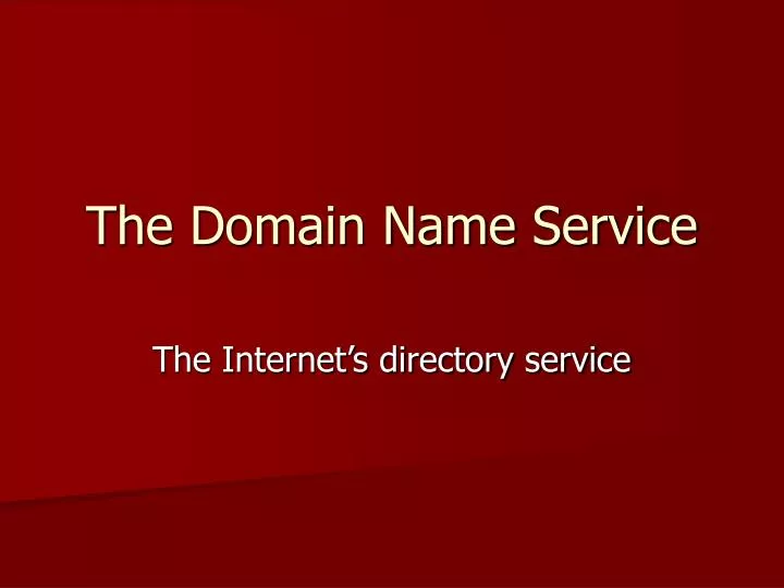 the domain name service