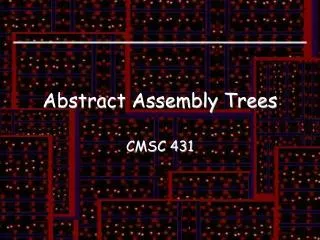 Abstract Assembly Trees