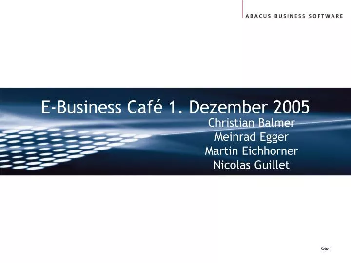 e business caf 1 dezember 2005