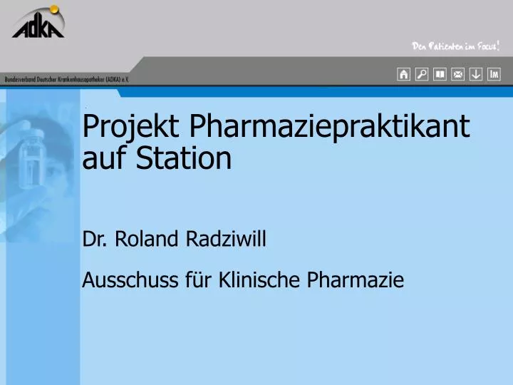 projekt pharmaziepraktikant auf station