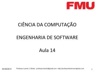 ci ncia da computa o engenharia de software aula 14