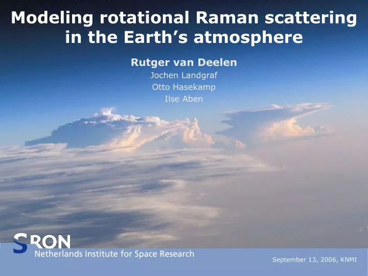 modeling rotational raman scattering in the earth s atmosphere