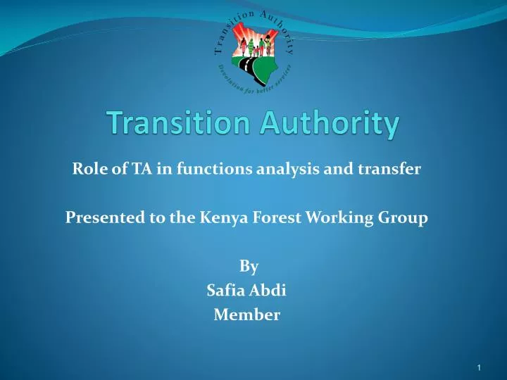 transition authority