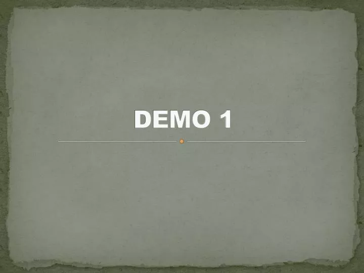 demo 1