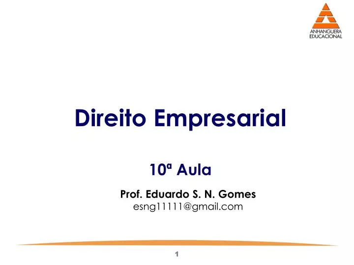 direito empresarial 10 aula