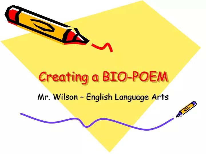 creating a bio poem