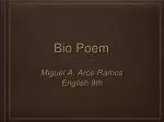 Bio Poem - slide 1