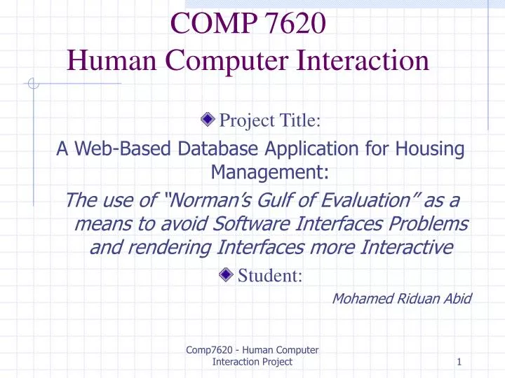 comp 7620 human computer interaction