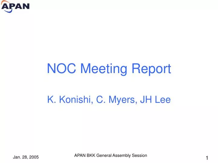 noc meeting report