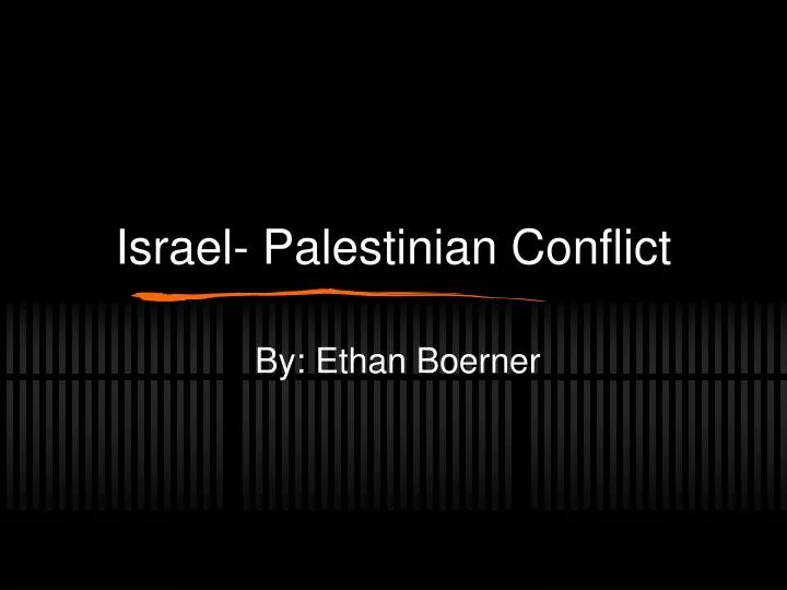 israel palestinian conflict