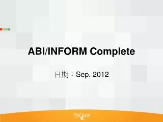 abi inform complete