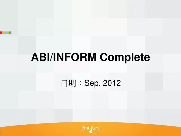 abi inform complete