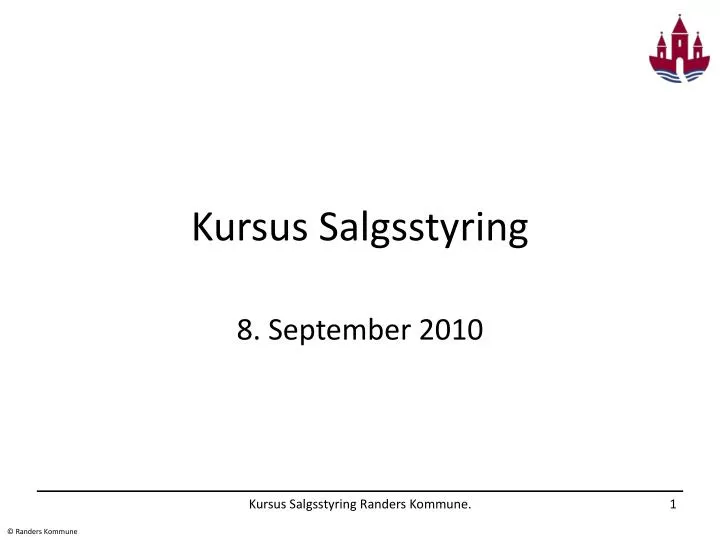 kursus salgsstyring