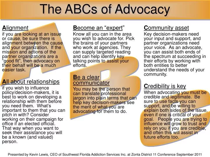 the abcs of advocacy