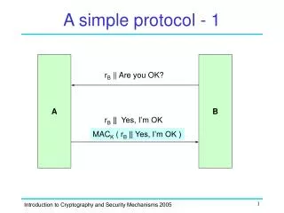 A simple protocol - 1