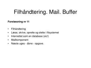 filh ndtering mail buffer