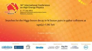 Searches for the Higgs boson decay in W boson pairs in ppbar collisions at sqrt (s)=1.96 TeV
