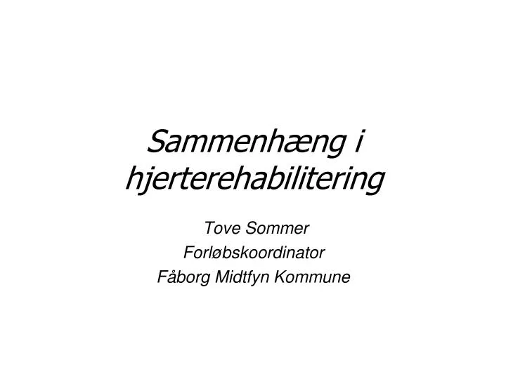 tove sommer forl bskoordinator f borg midtfyn kommune