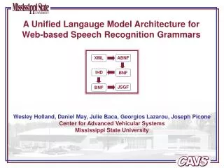 A Unified Langauge Model Architecture for Web-based Speech Recognition Grammars