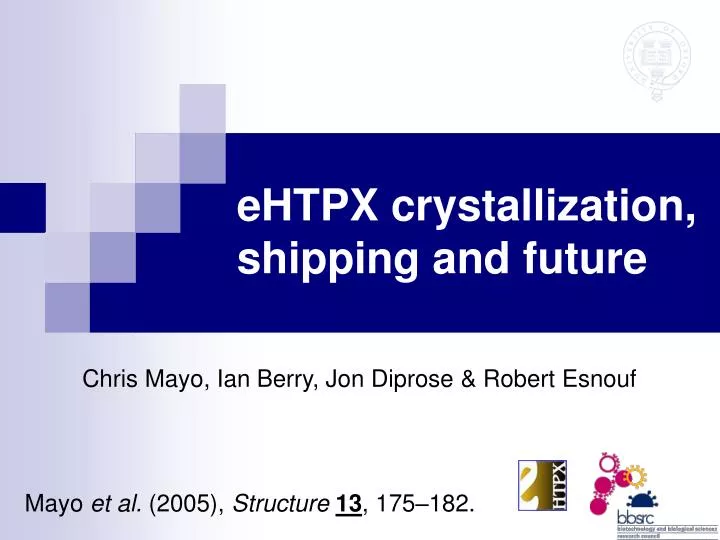 ehtpx crystallization shipping and future