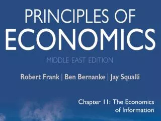 Chapter 11: The Economics of Information
