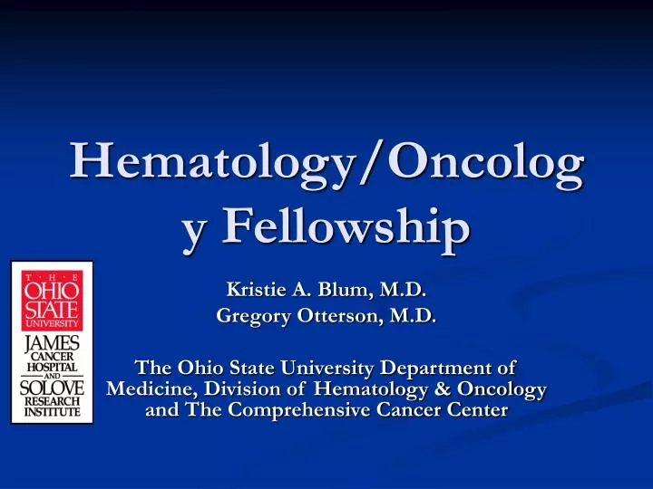 hematology oncology fellowship