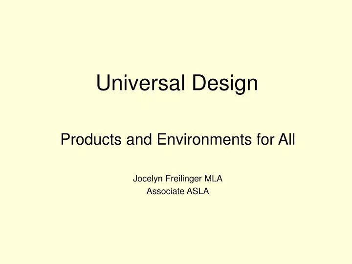 universal design