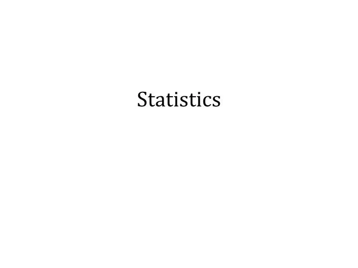 statistics