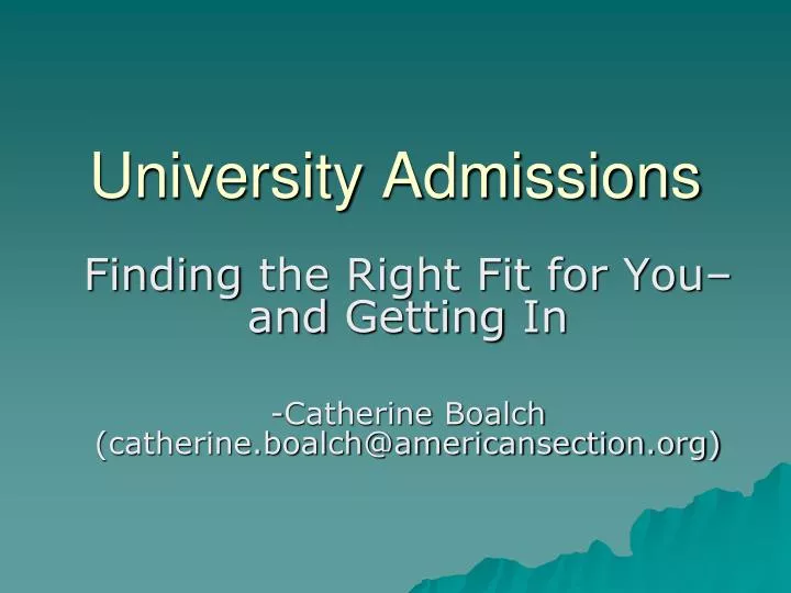 university admissions