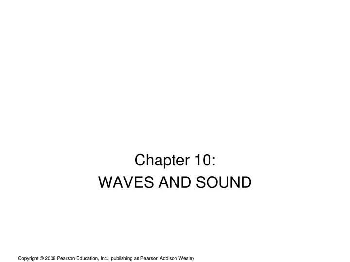 chapter 10 waves and sound