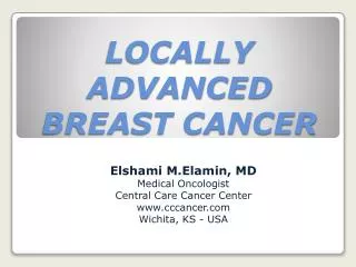 LOCALLY ADVANCED BREAST CANCER