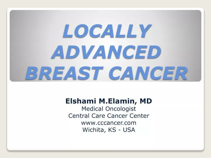 locally advanced breast cancer