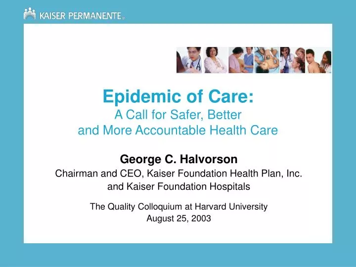 epidemic of care a call for safer better and more accountable health care