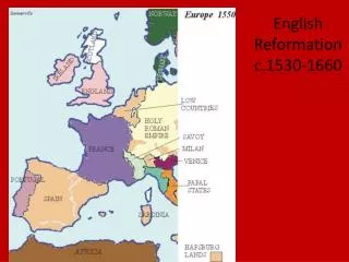 English Reformation c.1530-1660