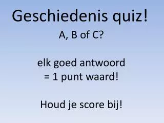 geschiedenis quiz