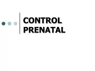 control prenatal