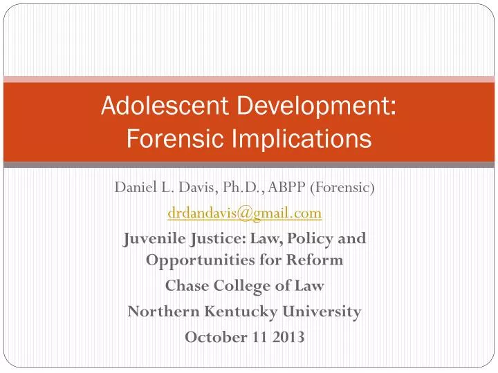 adolescent development forensic implications